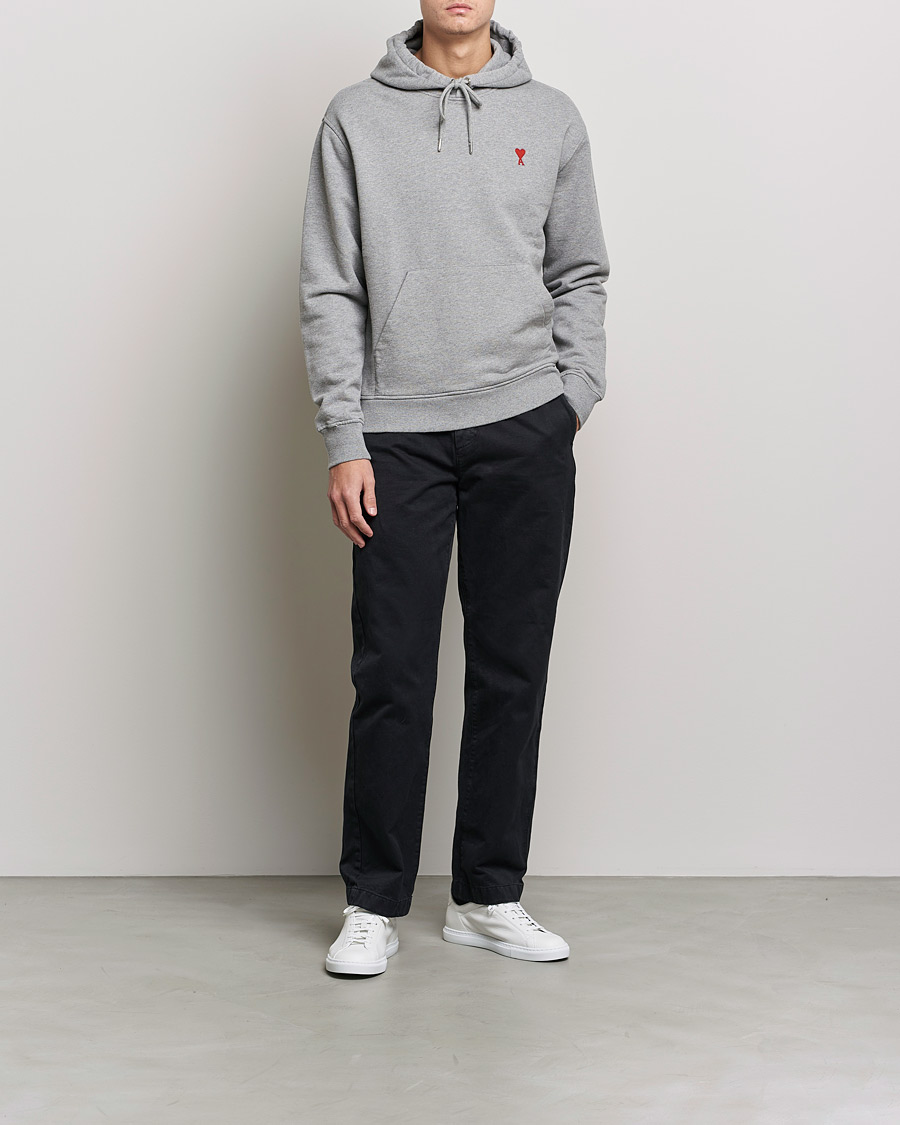 Hombres | Jerséis y prendas de punto | AMI | Heart Logo Hoodie Heather Grey