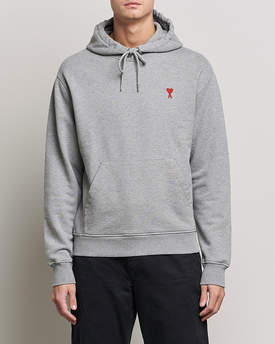 Hombres | Jerséis y prendas de punto | AMI | Heart Logo Hoodie Heather Grey