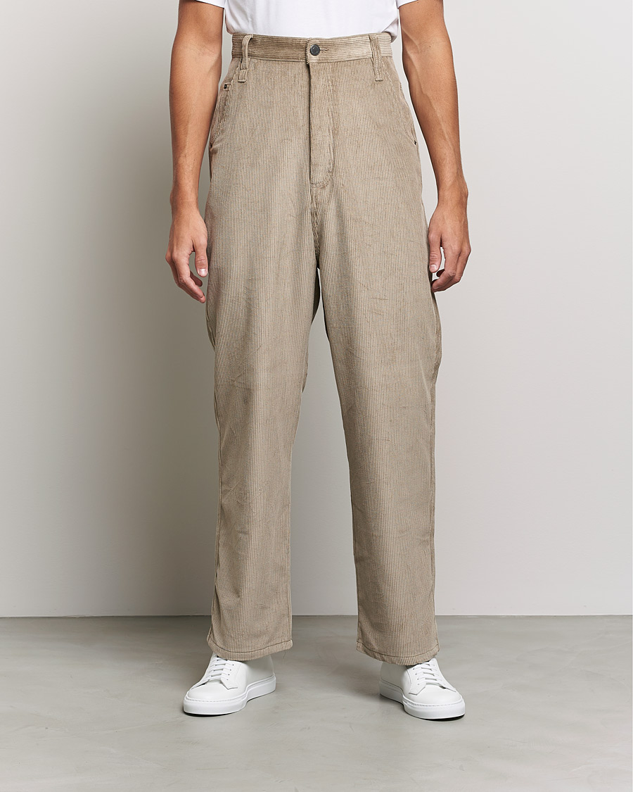 Hombres | Pantalones | AMI | Alex Corduroy Trousers Beige