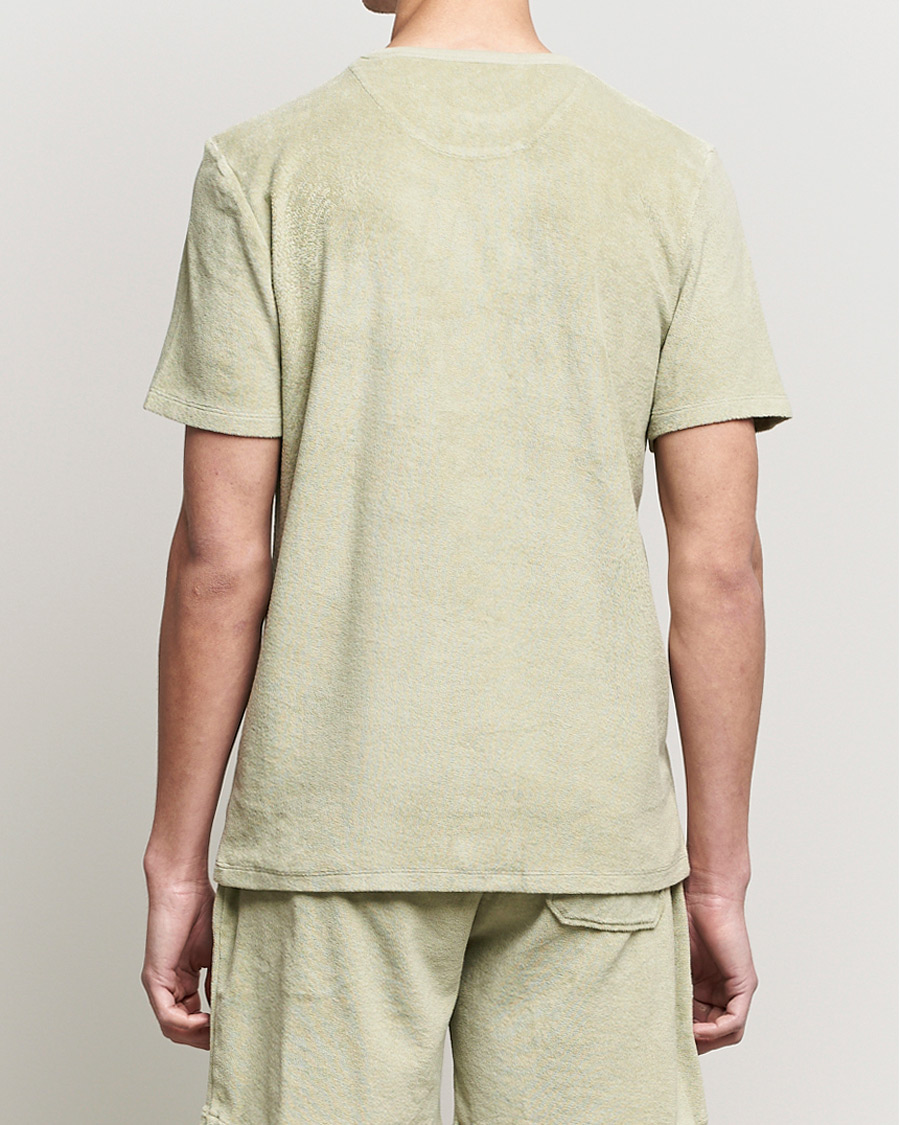 Hombres | Camisetas | Stenströms | Towelling Cotton T-Shirt Olive