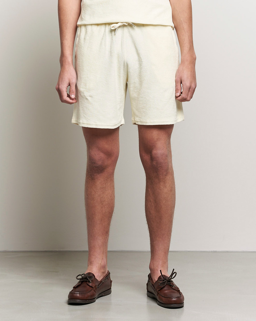 Hombres | Pantalones cortos | Stenströms | Towelling Cotton Shorts Cream