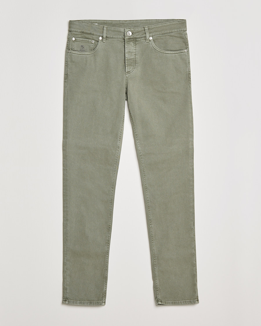 Hombres | Pantalones | Brunello Cucinelli | Slim Fit 5-Pocket Pants Military