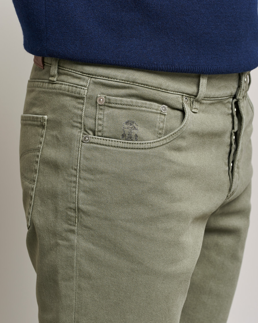Hombres | Pantalones | Brunello Cucinelli | Slim Fit 5-Pocket Pants Military