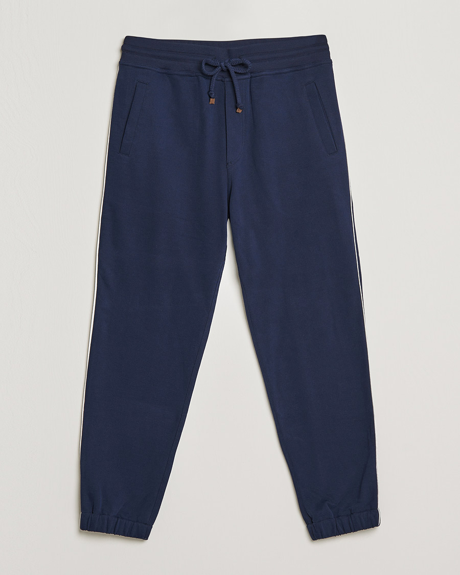 Hombres | Pantalones | Brunello Cucinelli | Soft Cotton Joggers Cobalt Blue