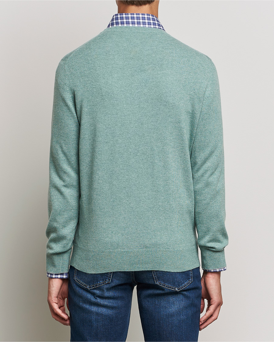 Hombres | Jerséis y prendas de punto | Brunello Cucinelli | 2 Ply Cashmere Pullover Emerald Green