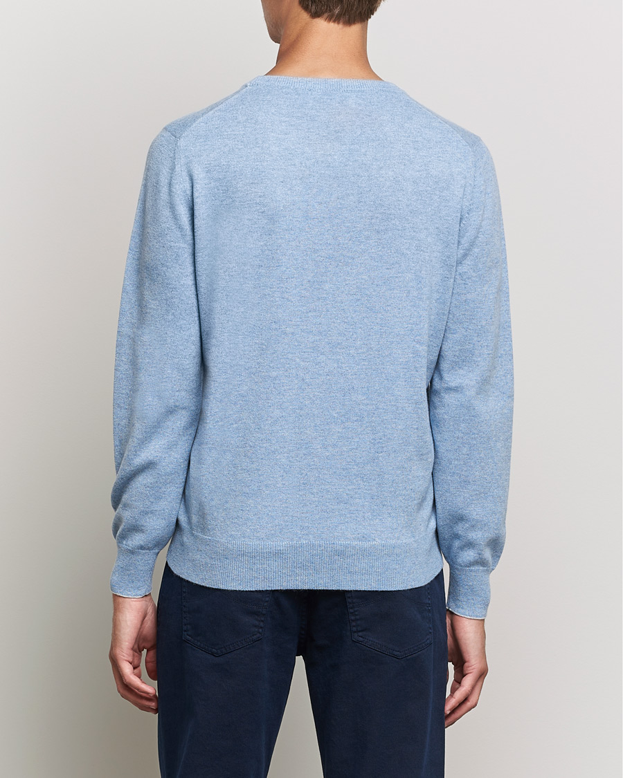 Hombres | Jerséis y prendas de punto | Brunello Cucinelli | 2 Ply Cashmere Pullover Light Blue