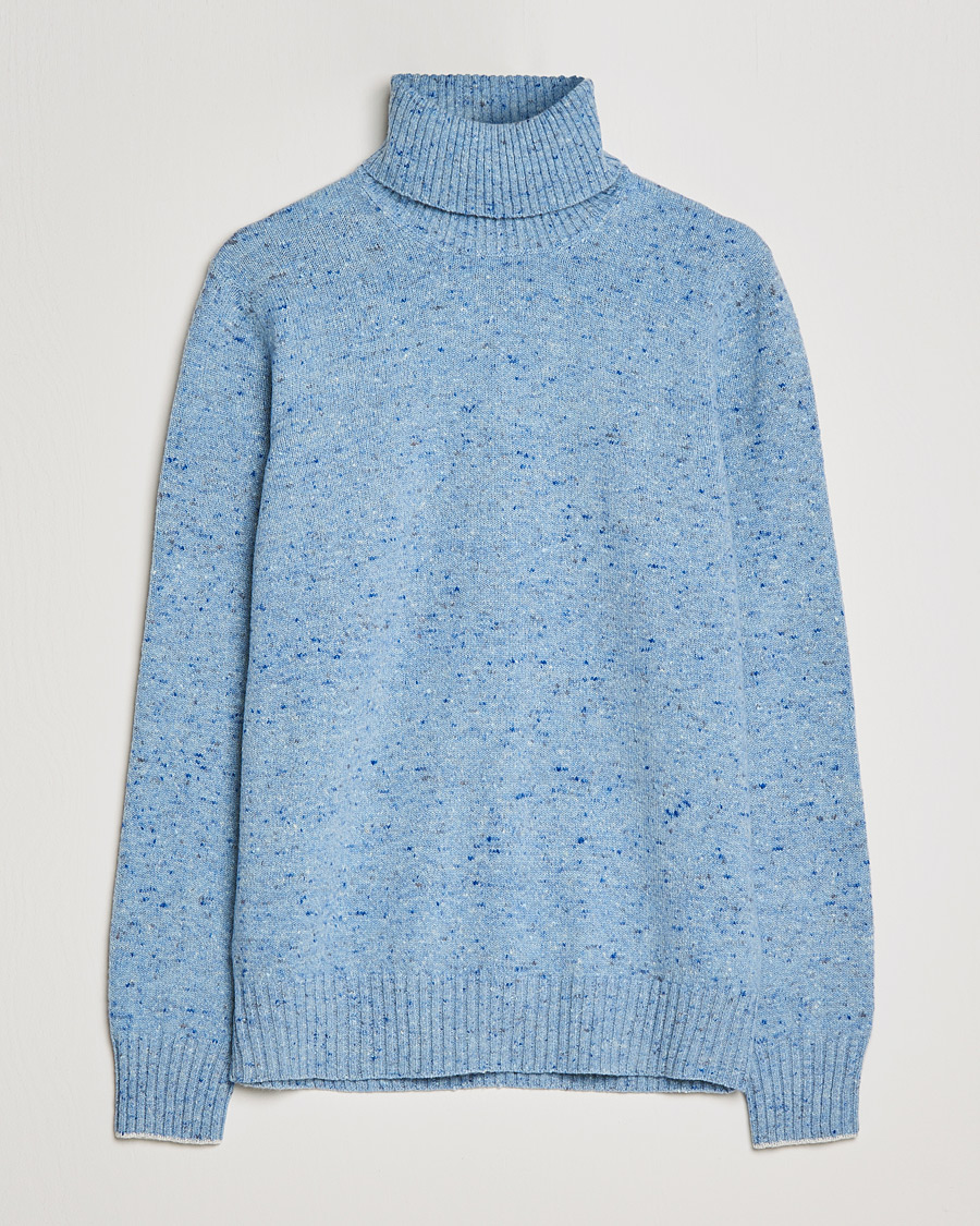 Hombres | Jerséis y prendas de punto | Brunello Cucinelli | Cashmere Blend Rollneck Light Blue