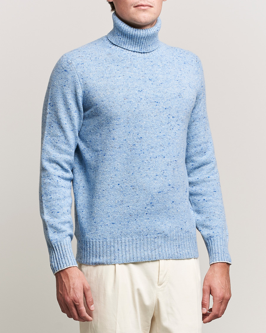 Hombres | Jerséis y prendas de punto | Brunello Cucinelli | Cashmere Blend Rollneck Light Blue
