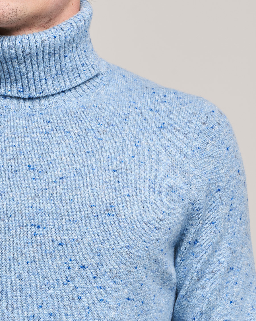 Hombres | Jerséis y prendas de punto | Brunello Cucinelli | Cashmere Blend Rollneck Light Blue