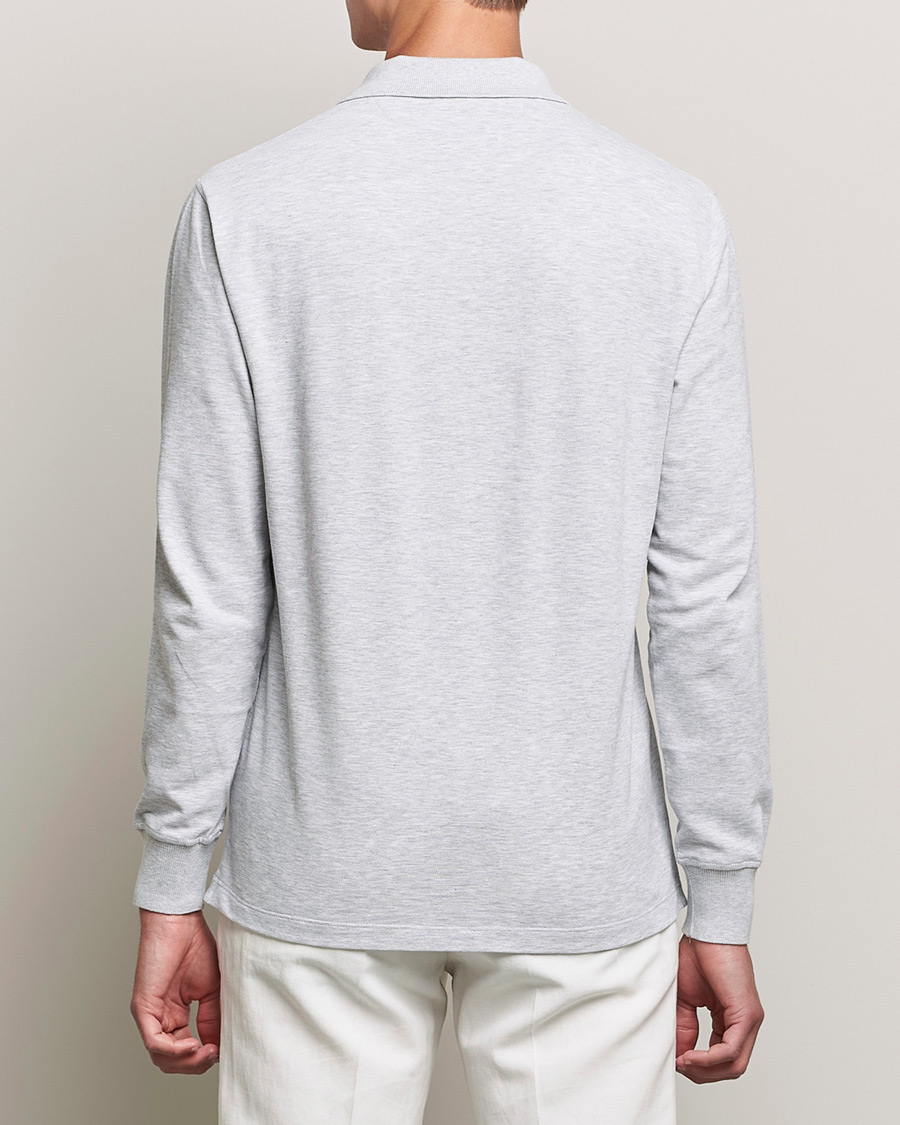 Hombres | Jerséis y prendas de punto | Brunello Cucinelli | Long Sleeve Polo Light Grey