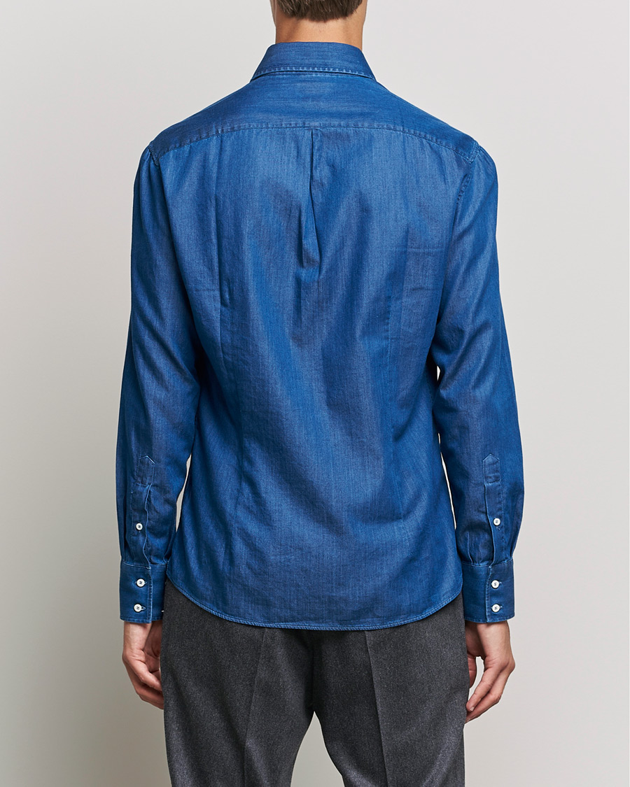 Hombres | Camisas | Brunello Cucinelli | Slim Fit Denim Shirt Dark Indigo