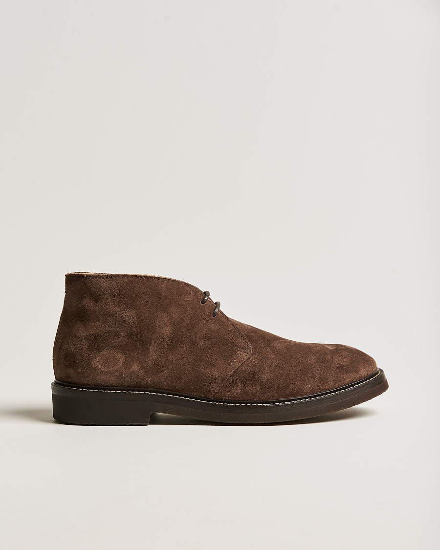Hombres | Brunello Cucinelli Desert Boot Dark Brown Suede | Brunello Cucinelli | Desert Boot Dark Brown Suede