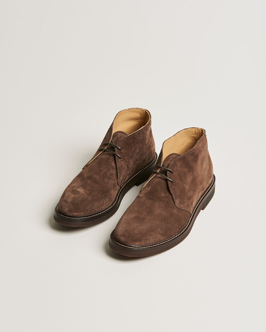 Hombres | Brunello Cucinelli Desert Boot Dark Brown Suede | Brunello Cucinelli | Desert Boot Dark Brown Suede