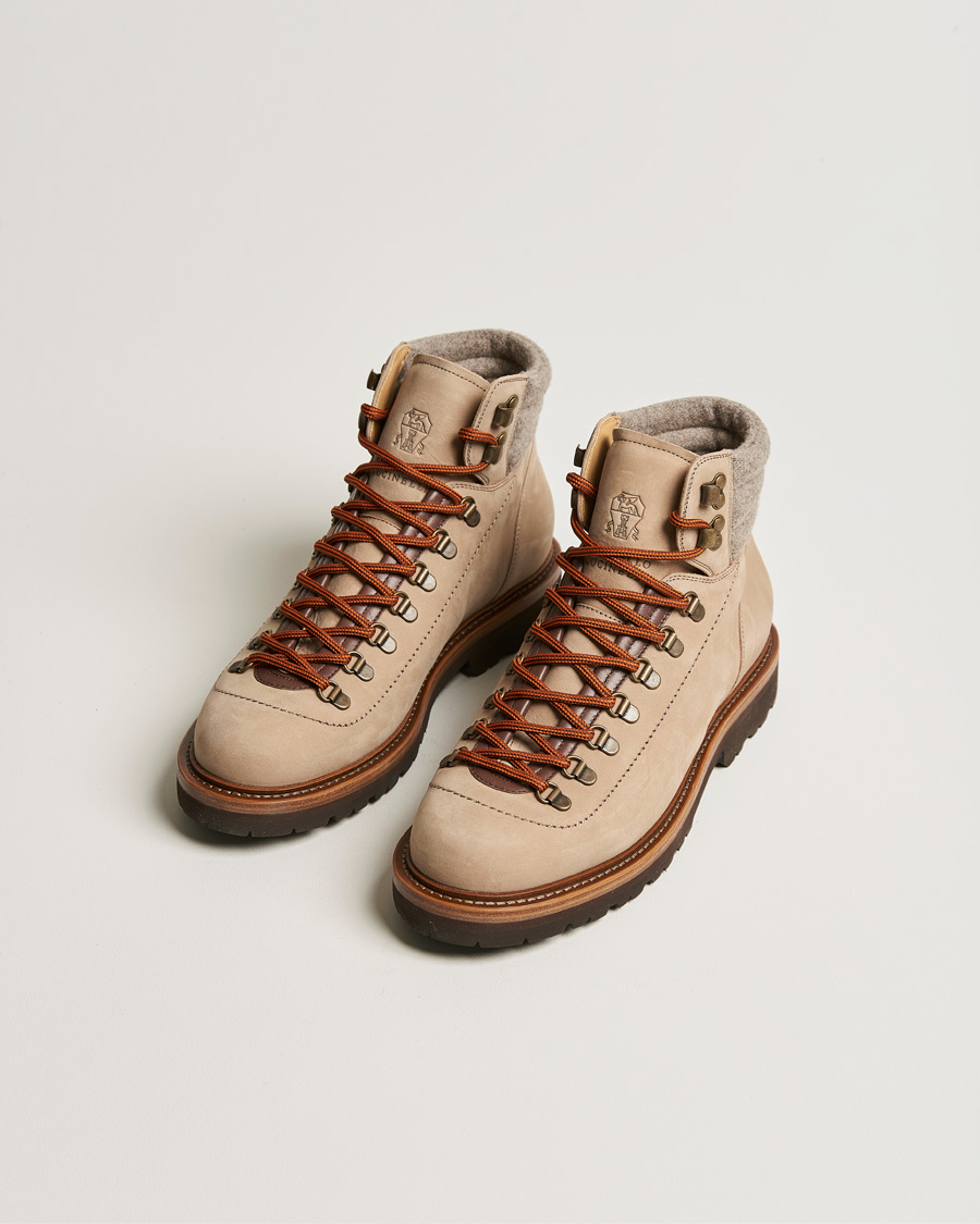 Hombres | Brunello Cucinelli Hiking Boot Stone Suede | Brunello Cucinelli | Hiking Boot Stone Suede