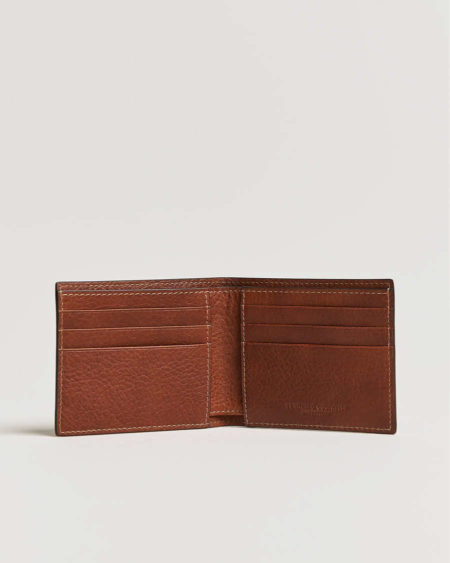 Hombres | Brunello Cucinelli Grain Leather Wallet Cognac | Brunello Cucinelli | Grain Leather Wallet Cognac