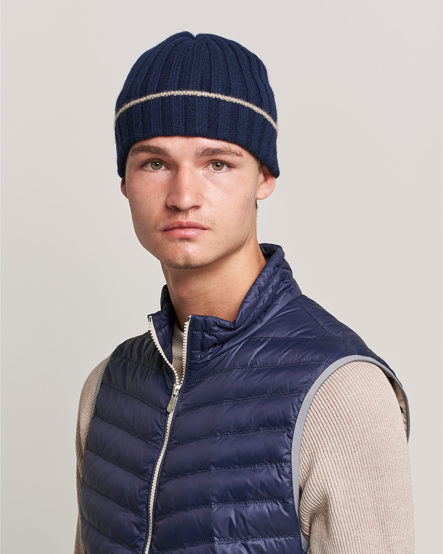 Hombres | Brunello Cucinelli Cashmere Beanie Navy | Brunello Cucinelli | Cashmere Beanie Navy