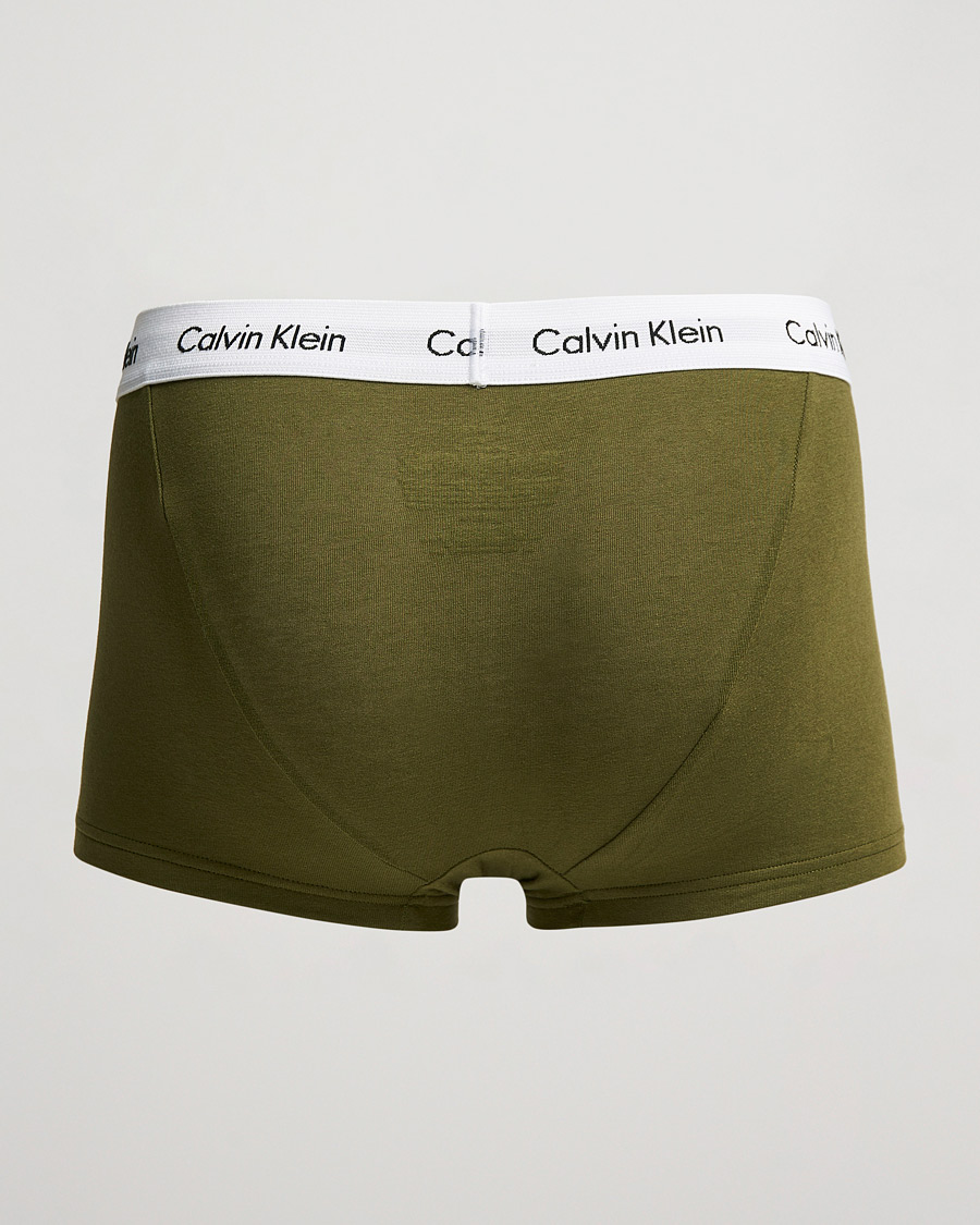 Hombres | Ropa interior y calcetines | Calvin Klein | Cotton Stretch 3-Pack Low Rise Trunk Grey/Orange/Army
