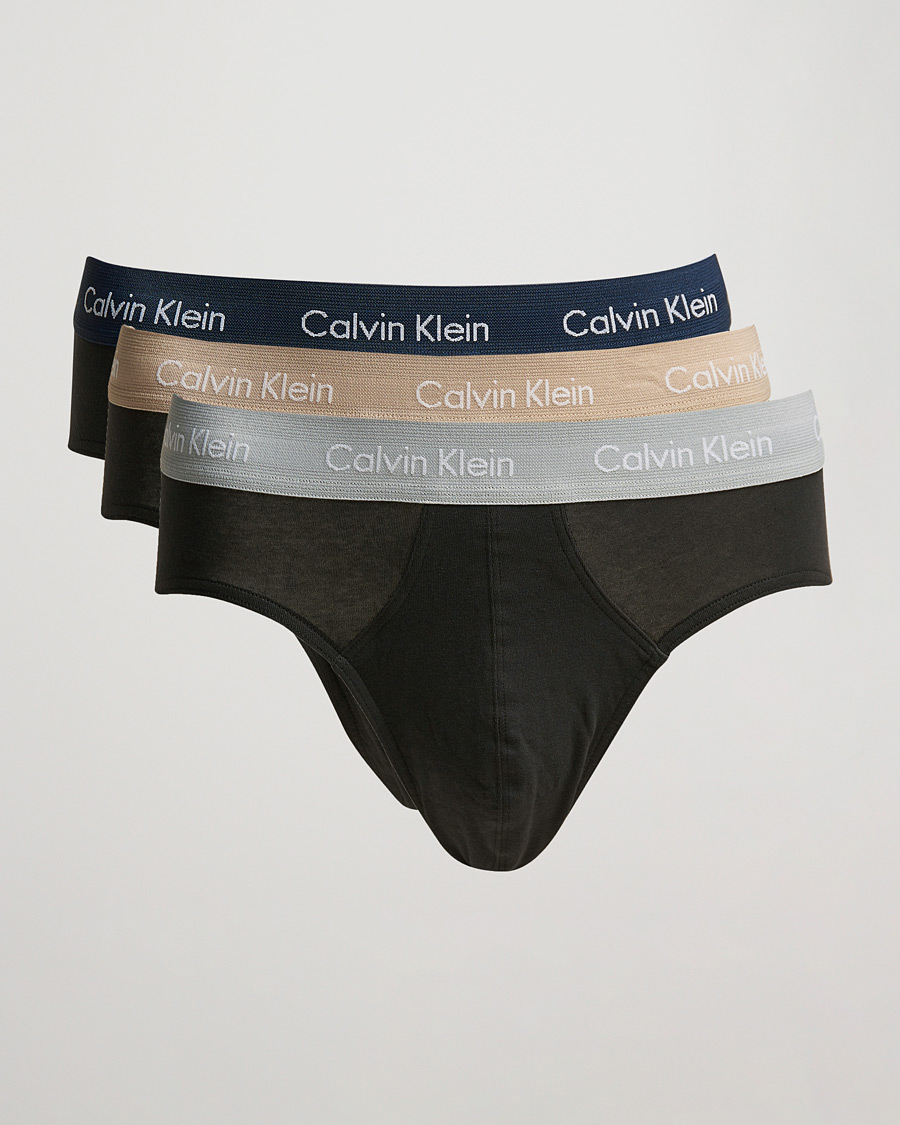 Hombres | Ropa interior y calcetines | Calvin Klein | Cotton Stretch Hip Breif 3-Pack Black