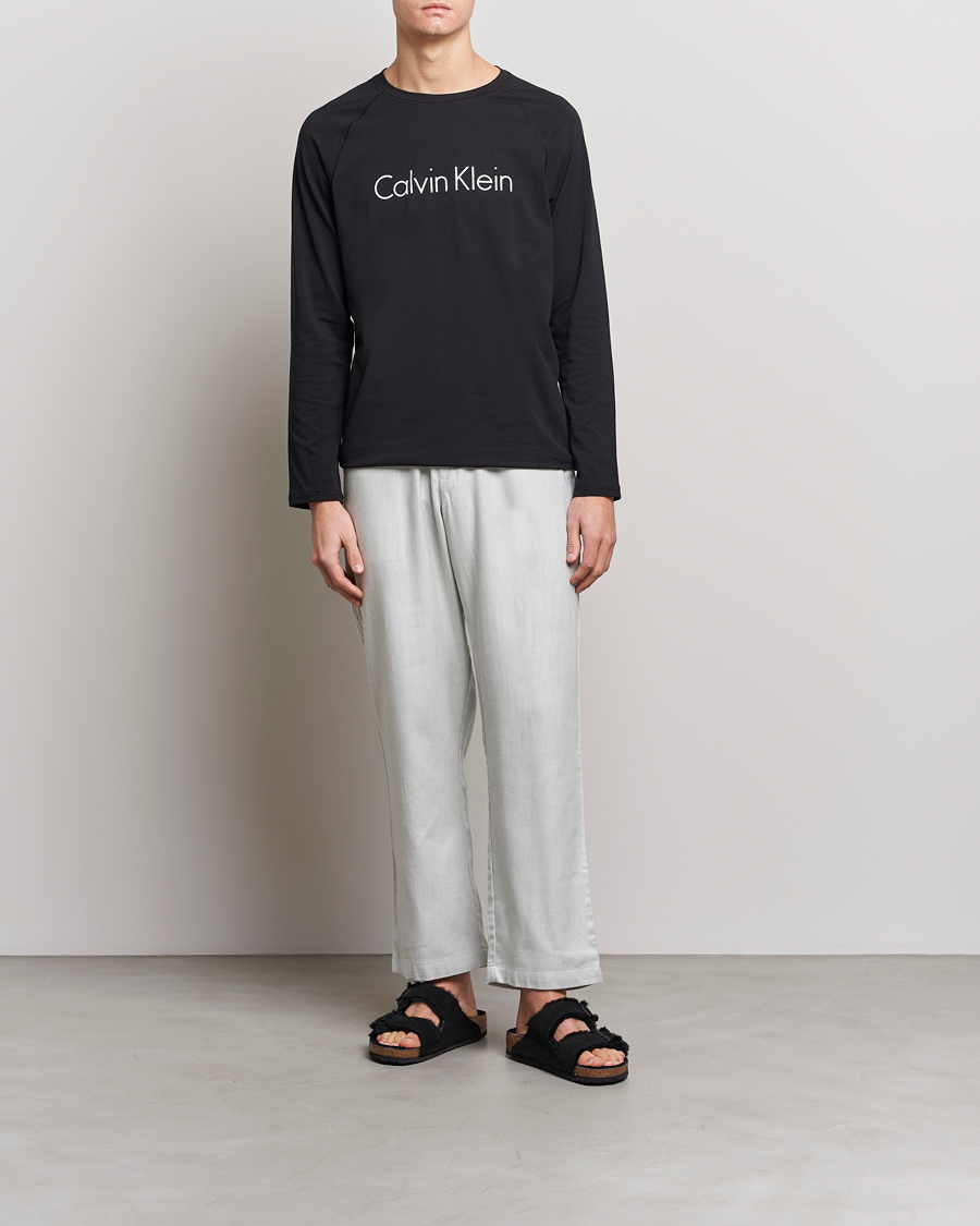Hombres | Pijamas y batas | Calvin Klein | Logo Long Sleeve Pyjama Set Black/White
