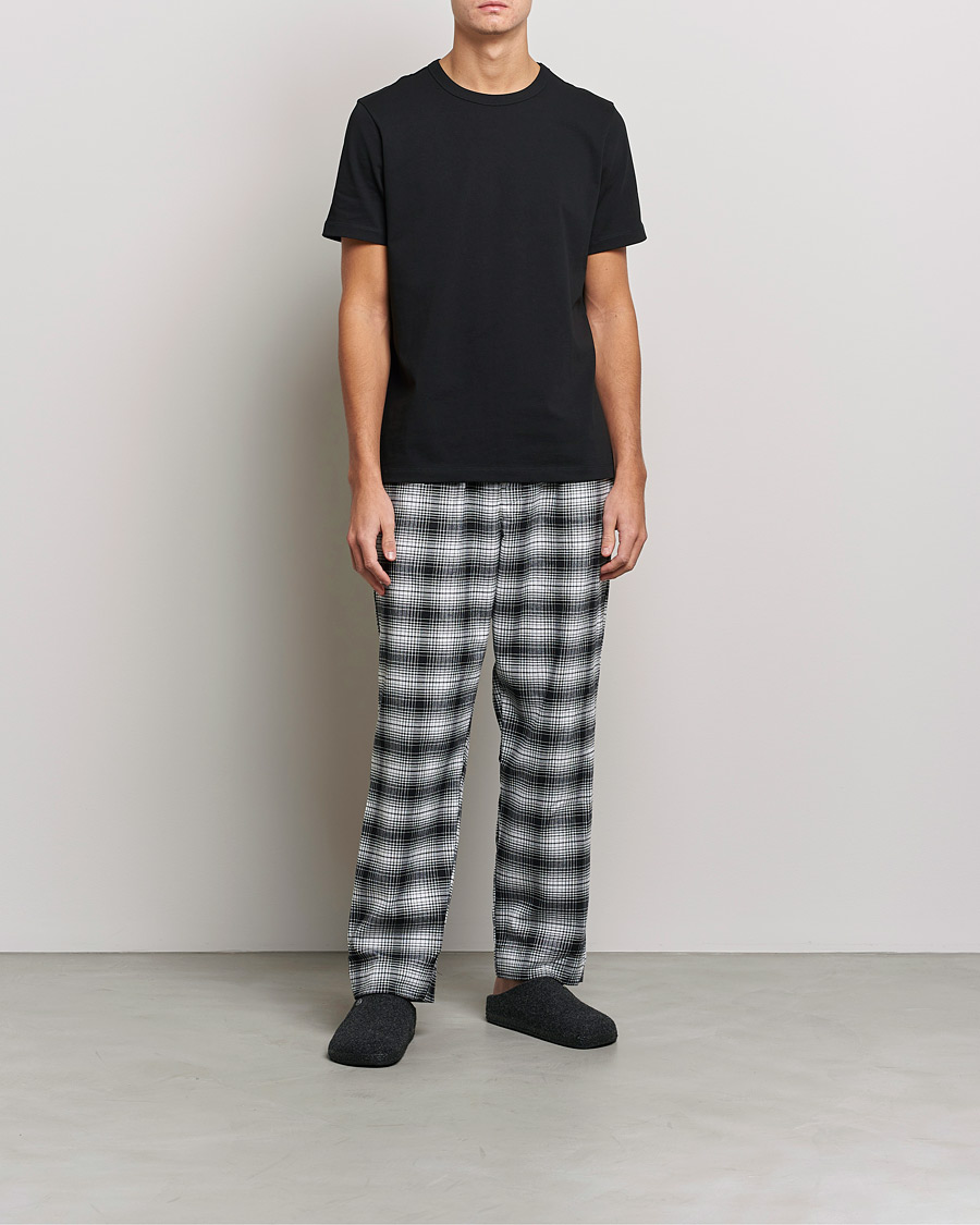 Hombres | Pijamas y batas | Calvin Klein | Brushed Cotton Checked Pyjama Pants Black/White