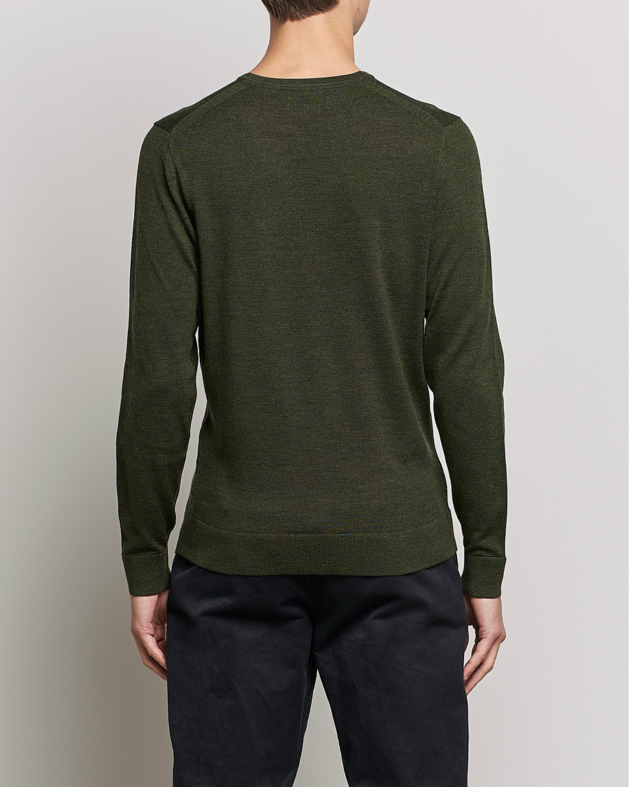 Hombres | Jerséis y prendas de punto | Calvin Klein | Superior Wool Crew Neck Sweater Dark Olive
