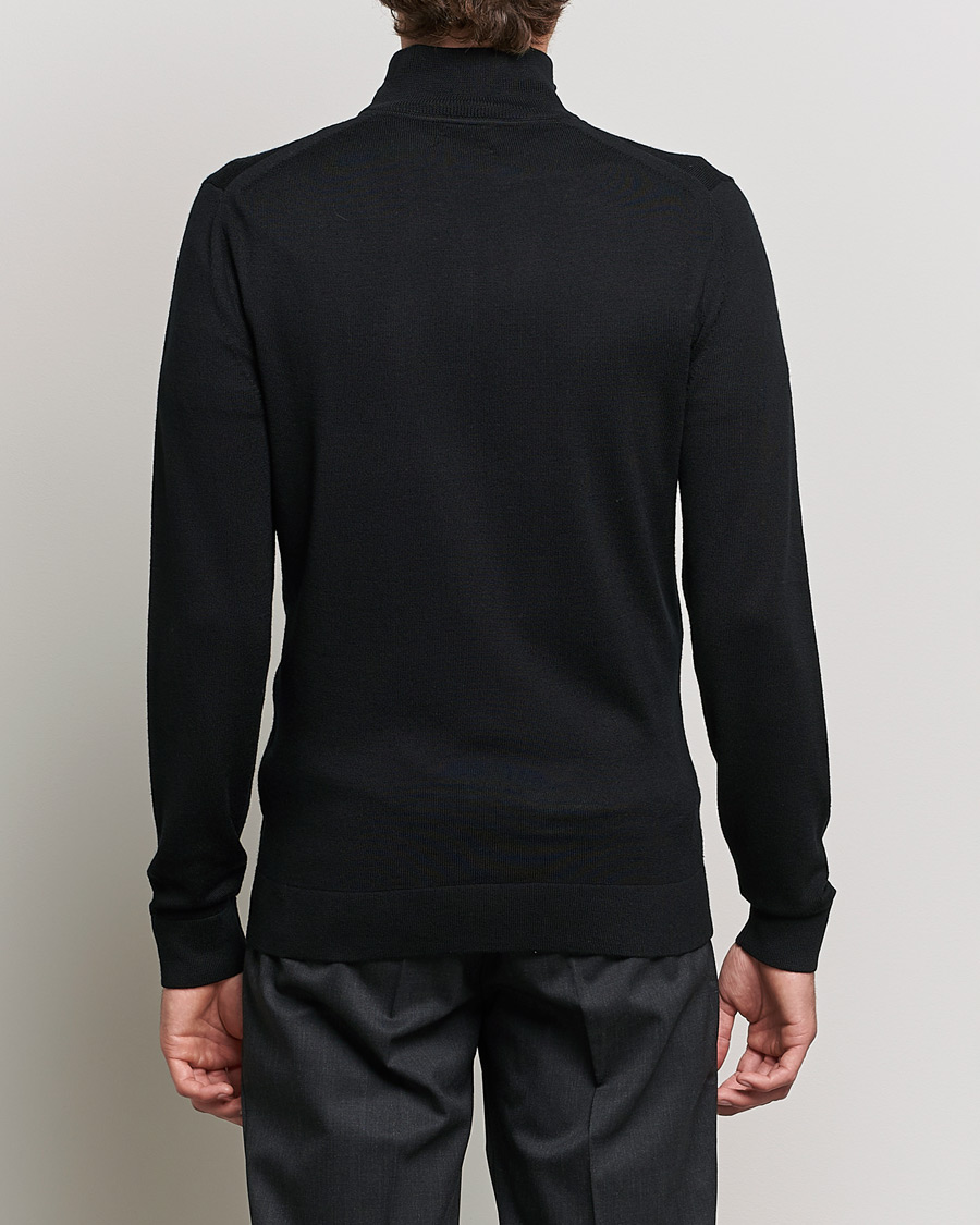Hombres | Jerséis y prendas de punto | Calvin Klein | Superior Wool Half Zip Sweater Black