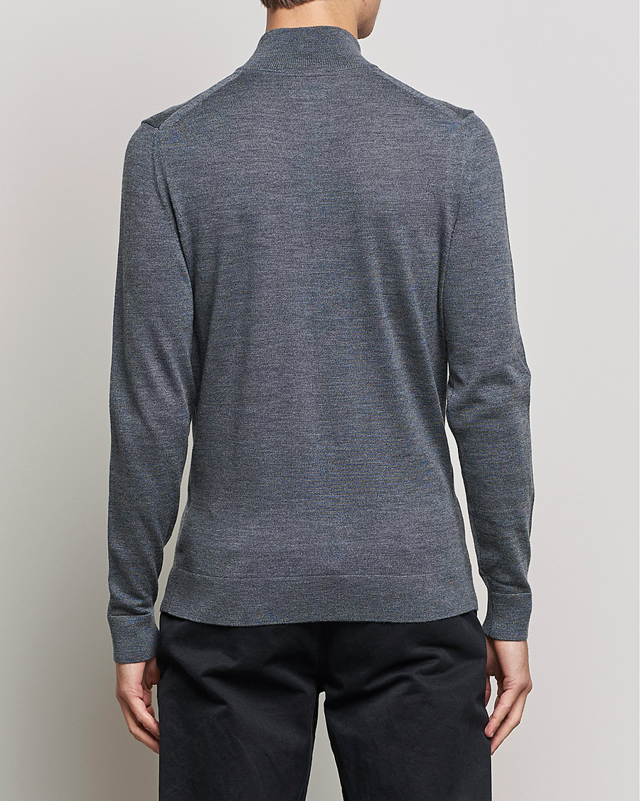 Hombres | Jerséis y prendas de punto | Calvin Klein | Superior Wool Full Zip Sweater Dark Grey Heather