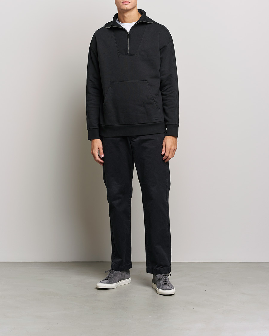 Hombres | Jerséis y prendas de punto | Calvin Klein | Heavy Fleece Half Zip Sweater Black