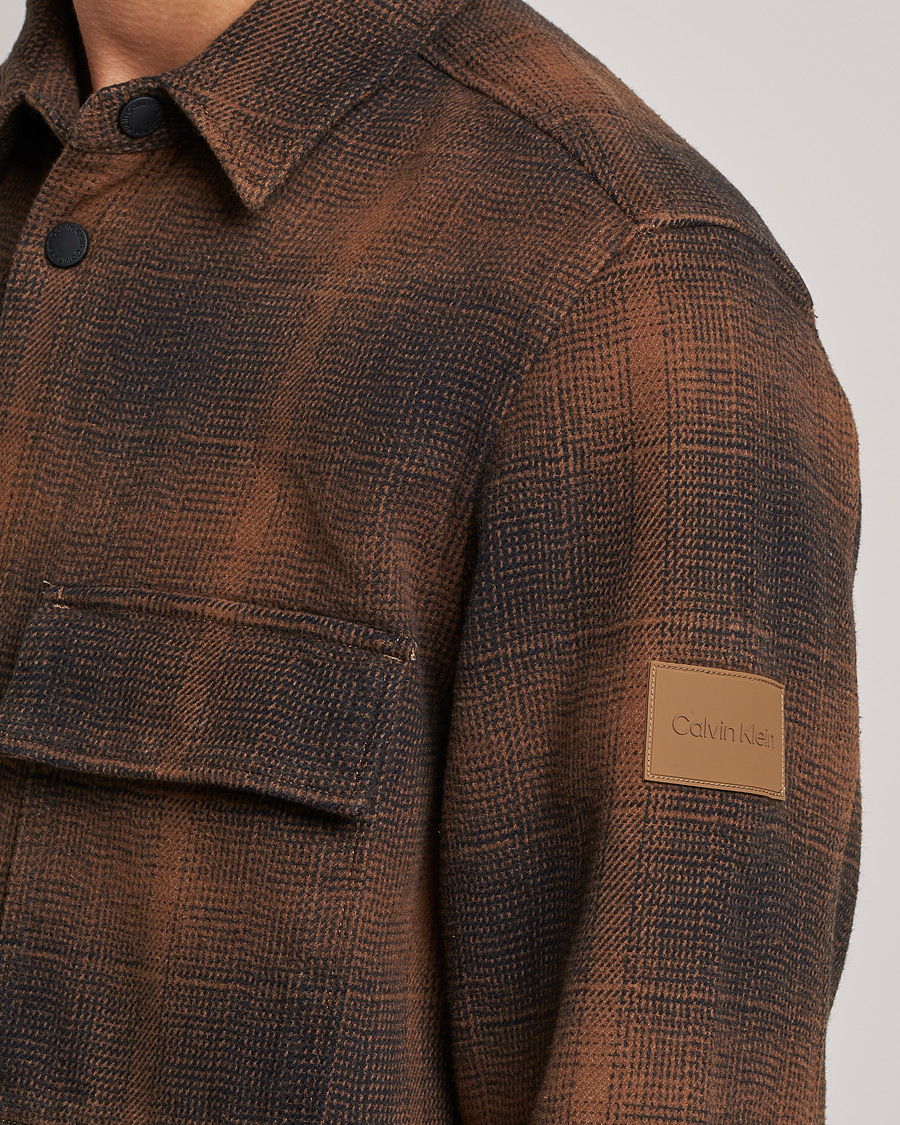 Hombres | Camisas | Calvin Klein | Blurred Checked Overshirt Chester Brown