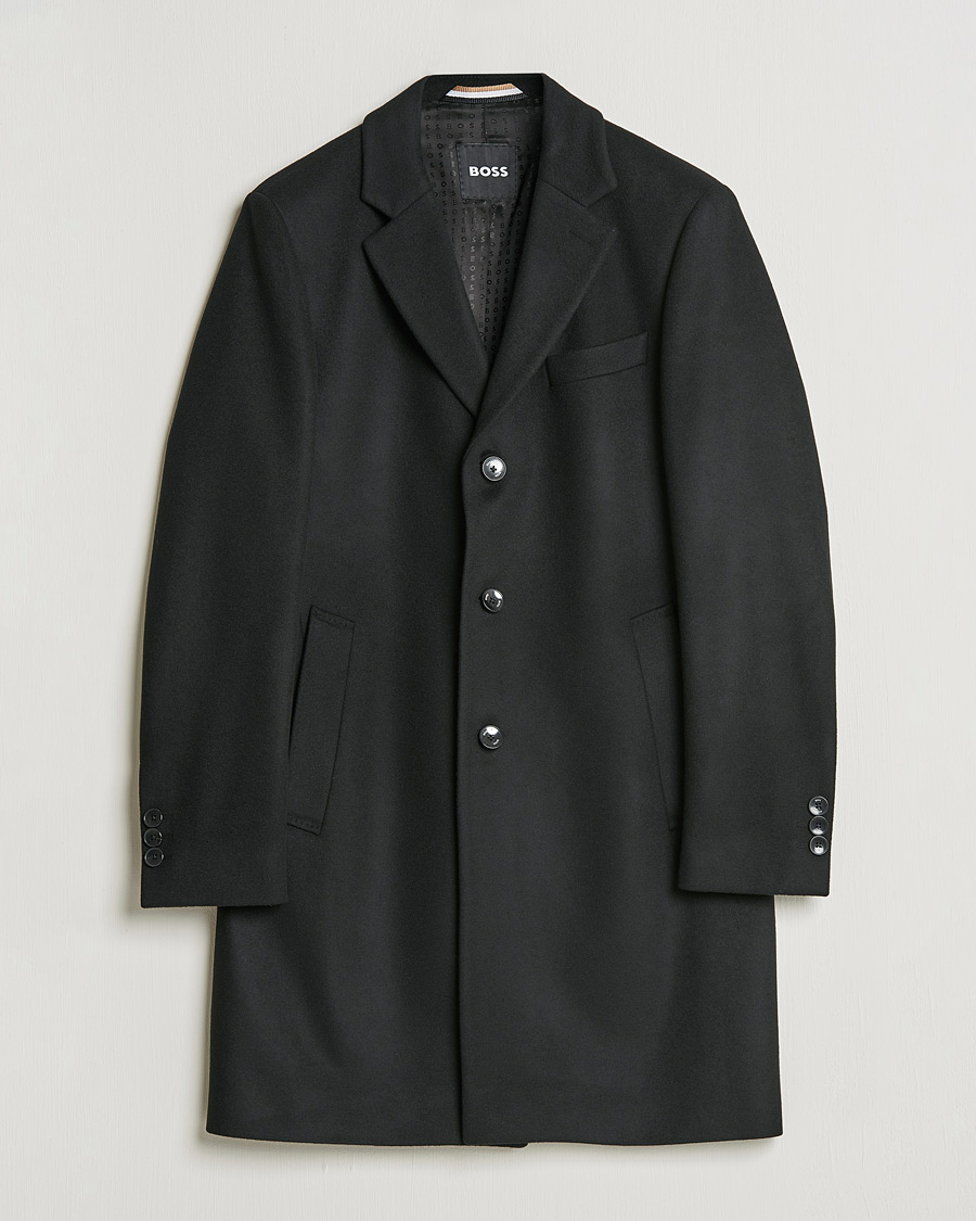 Hombres | Abrigos y chaquetas | BOSS BLACK | BOSS Hyde Wool/Cashmere Coat Black