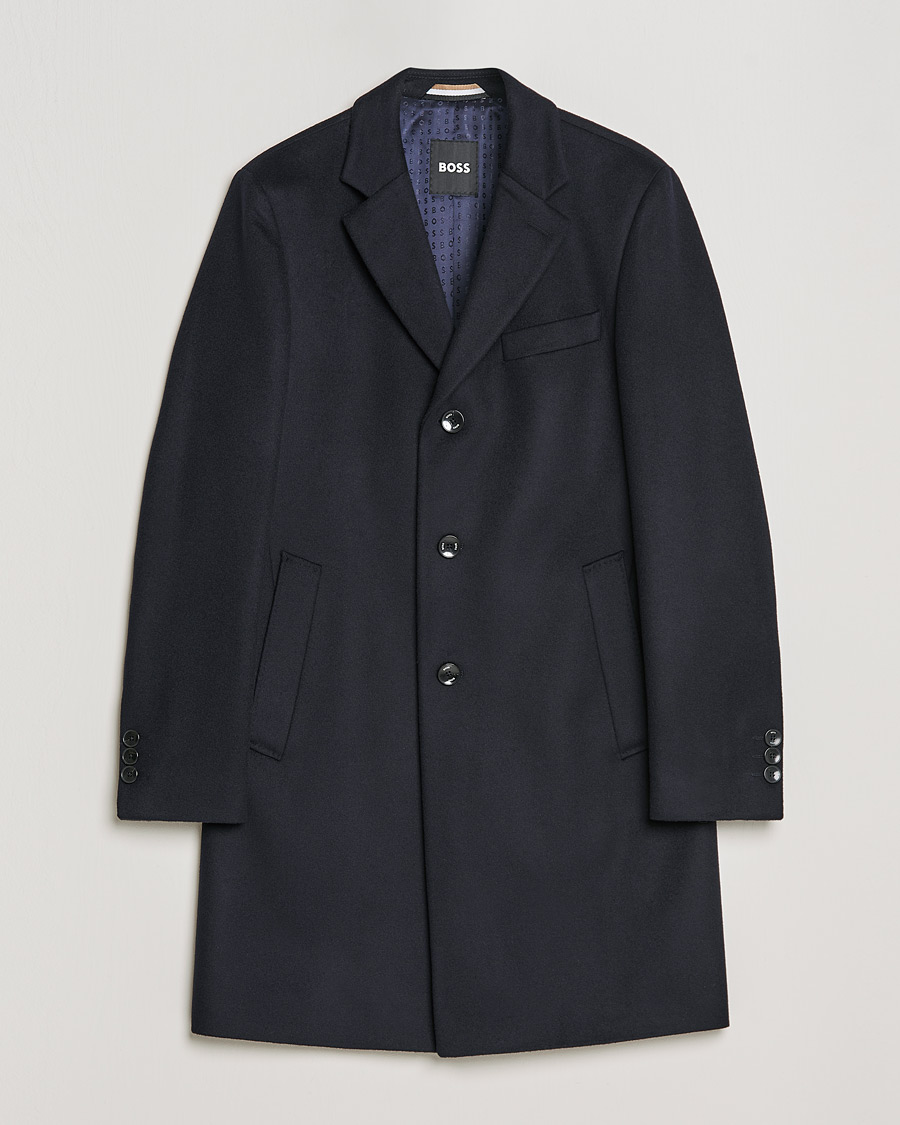 Hombres | Abrigos y chaquetas | BOSS BLACK | BOSS Hyde Wool/Cashmere Coat Dark Blue