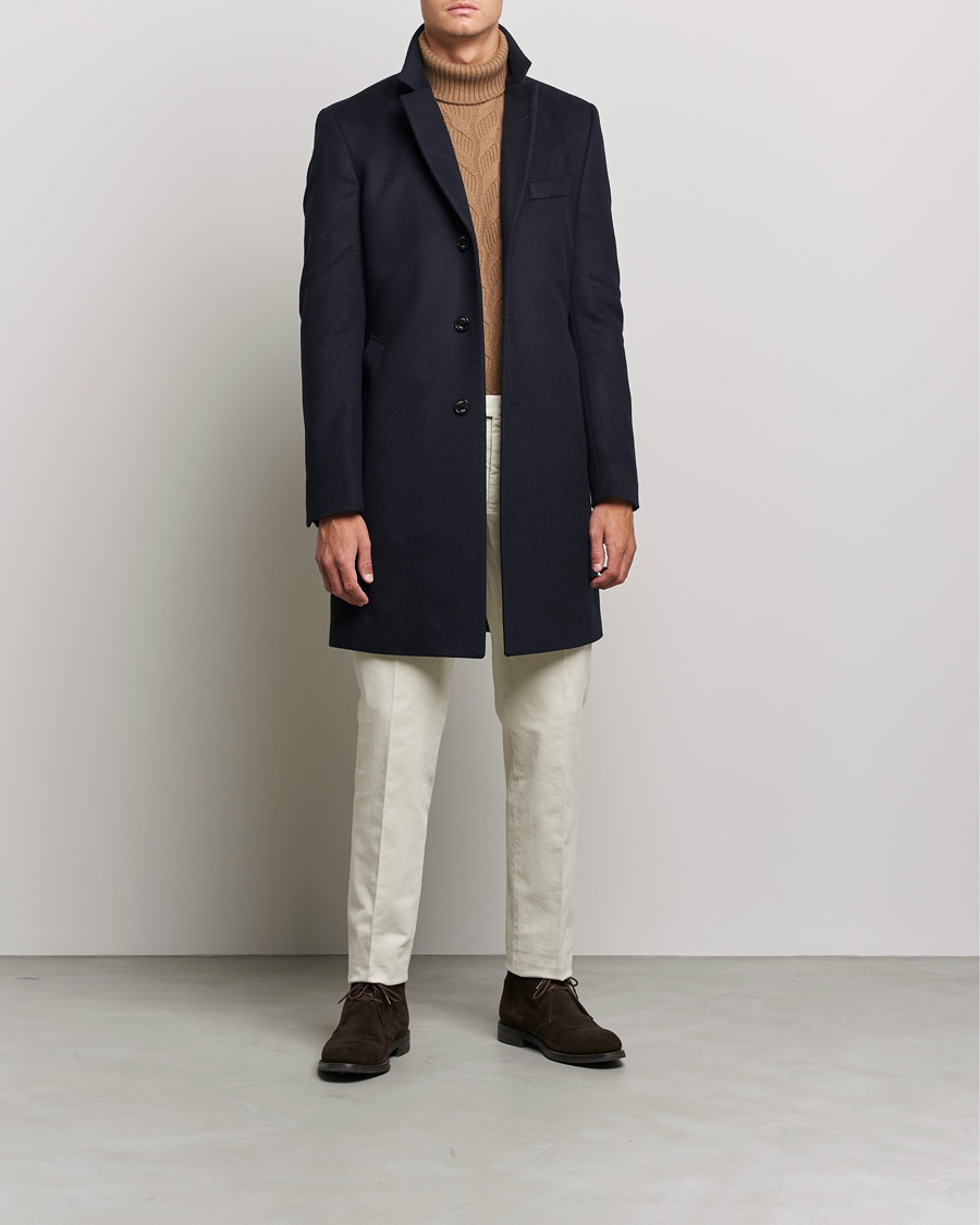 Hombres | Abrigos y chaquetas | BOSS BLACK | BOSS Hyde Wool/Cashmere Coat Dark Blue