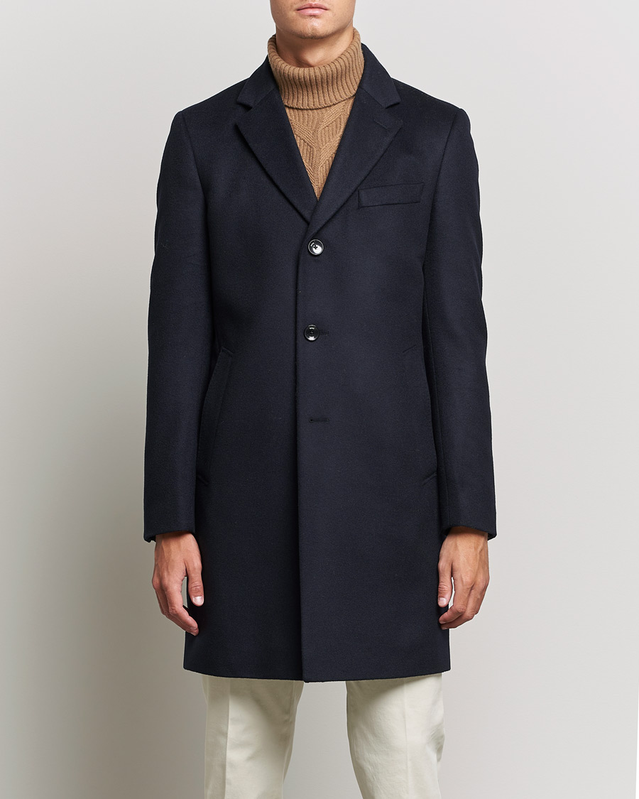 Hombres | Abrigos y chaquetas | BOSS BLACK | BOSS Hyde Wool/Cashmere Coat Dark Blue