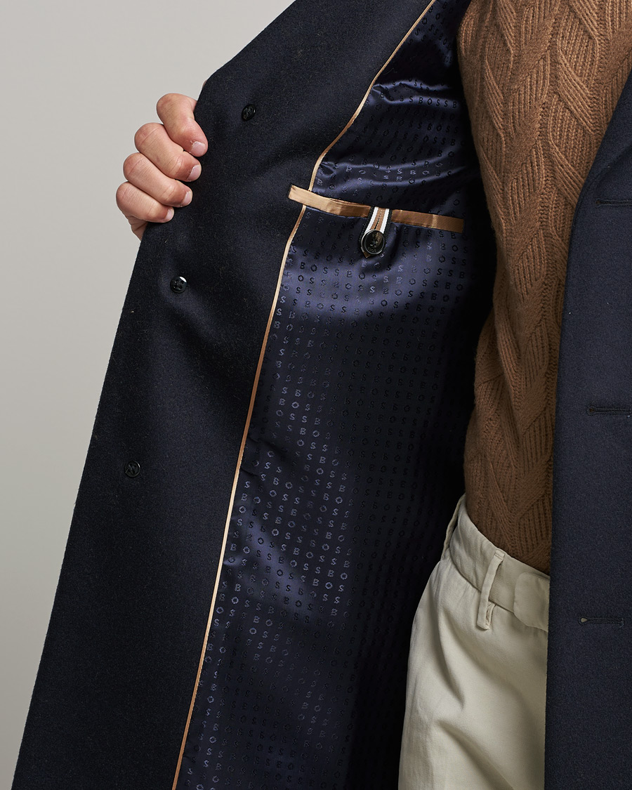Hombres | Abrigos y chaquetas | BOSS BLACK | BOSS Hyde Wool/Cashmere Coat Dark Blue