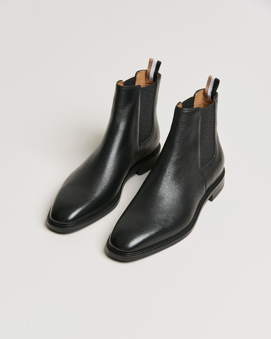 Hombres | BOSS Lisbon Leather Chelsea Boots Black | BOSS BLACK | BOSS Lisbon Leather Chelsea Boots Black