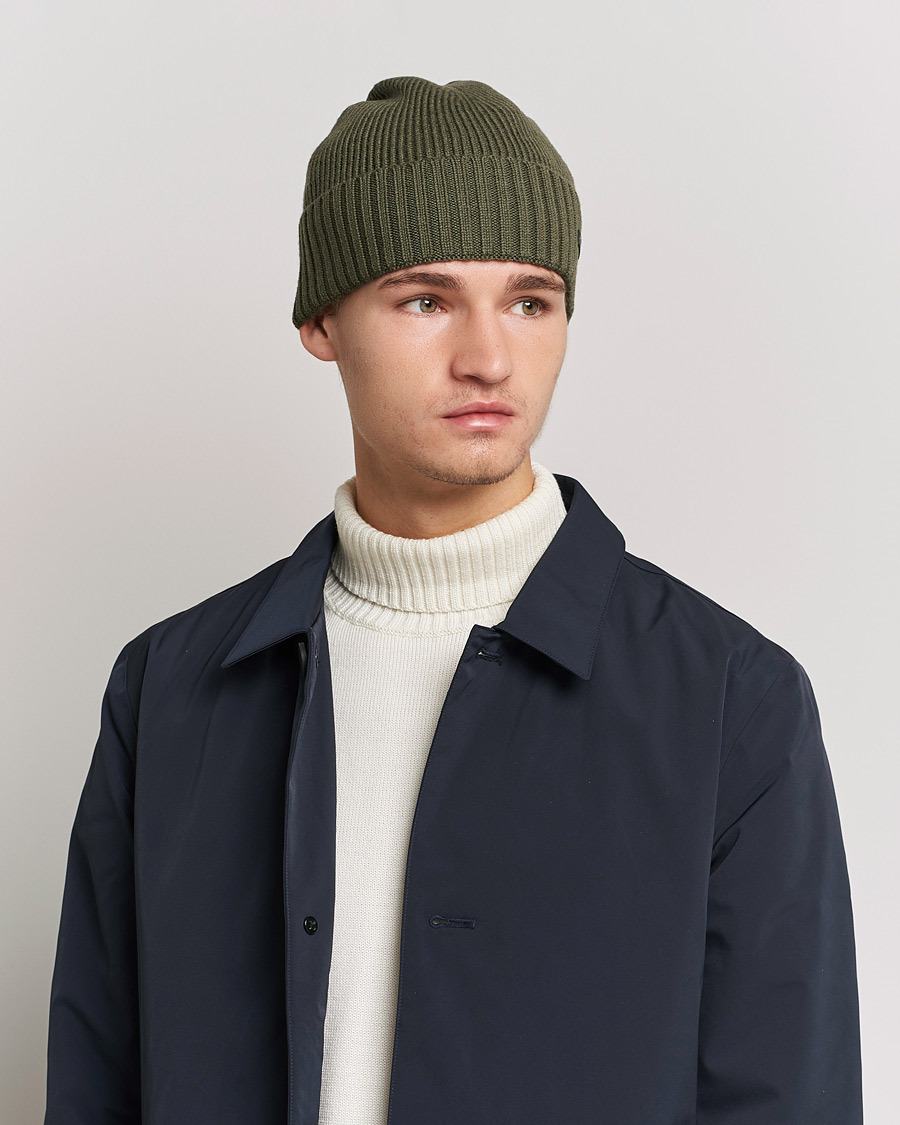 Hombres | BOSS Fati Beanie Open Green | BOSS BLACK | BOSS Fati Beanie Open Green