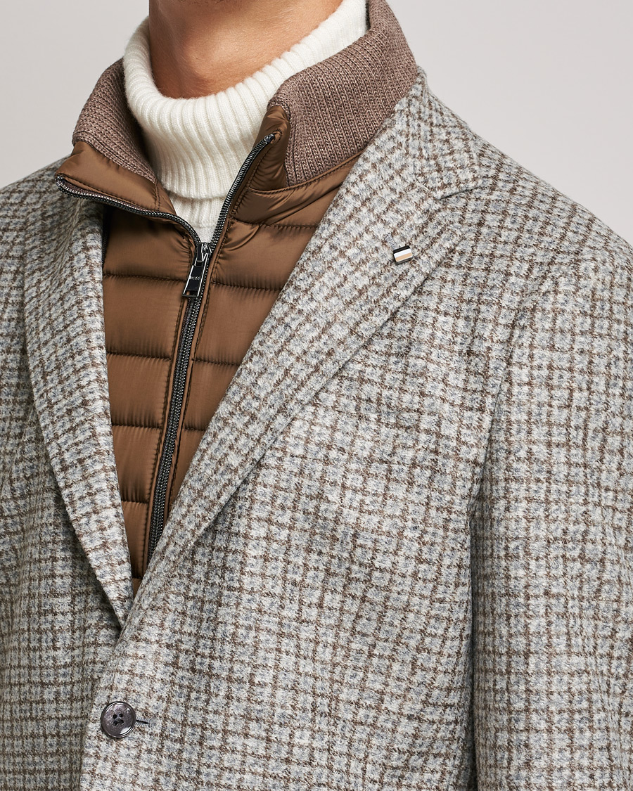 Hombres | Blazers | BOSS BLACK | Hanry Wool Checked Patch Pocket Blazer Silver