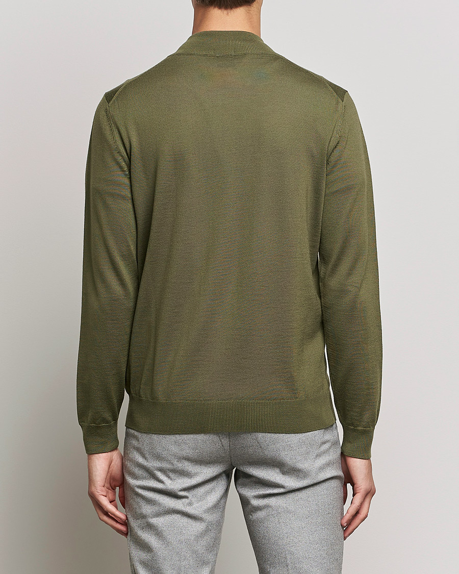 Hombres | Jerséis y prendas de punto | BOSS BLACK | Balonso Full Zip Sweater Open Green