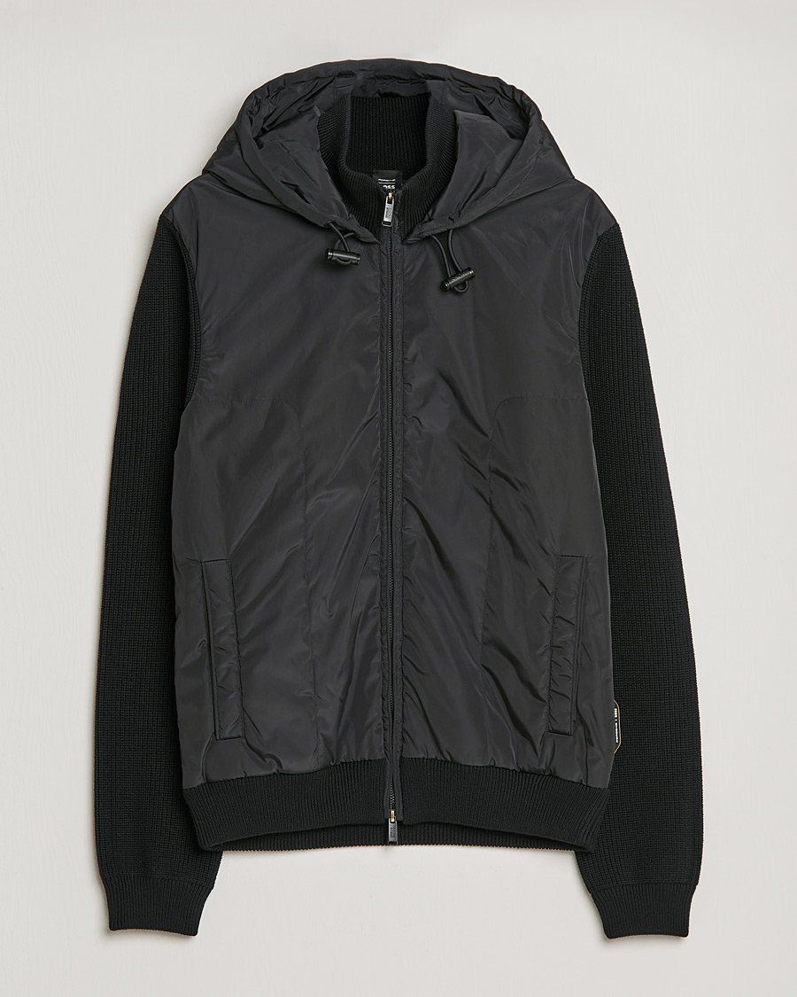 Hombres | Jerséis y prendas de punto | BOSS BLACK | BOSS Lifo Hybrid Hooded Full Zip Black