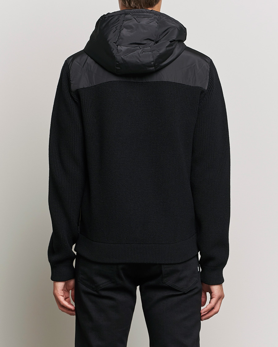 Hombres | Jerséis y prendas de punto | BOSS BLACK | BOSS Lifo Hybrid Hooded Full Zip Black
