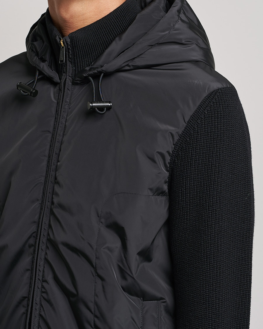 Hombres | Jerséis y prendas de punto | BOSS BLACK | BOSS Lifo Hybrid Hooded Full Zip Black