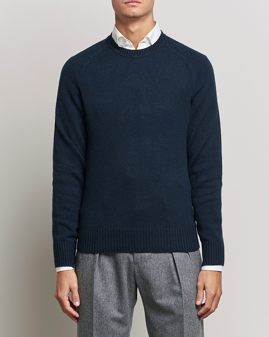 Hombres | Jerséis y prendas de punto | BOSS BLACK | BOSS Lolive Knitted Sweater Dark Blue