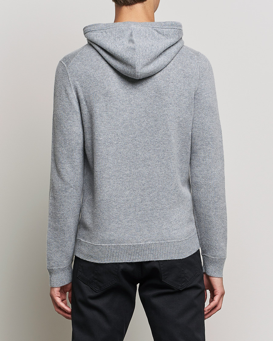 Hombres | Jerséis y prendas de punto | BOSS BLACK | BOSS Tailored Luxus Cashmere Hoodie Silver