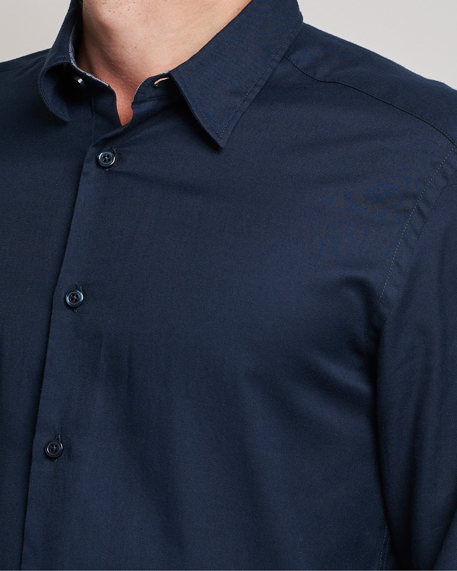 Hombres | Camisas | BOSS BLACK | Liam Flannel Shirt Dark Blue