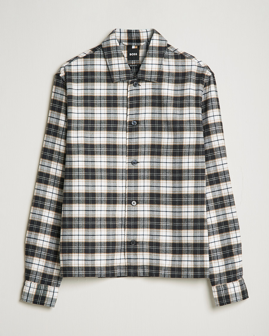 Hombres | Camisas | BOSS BLACK | Nolan Check Flannel Shirt Black