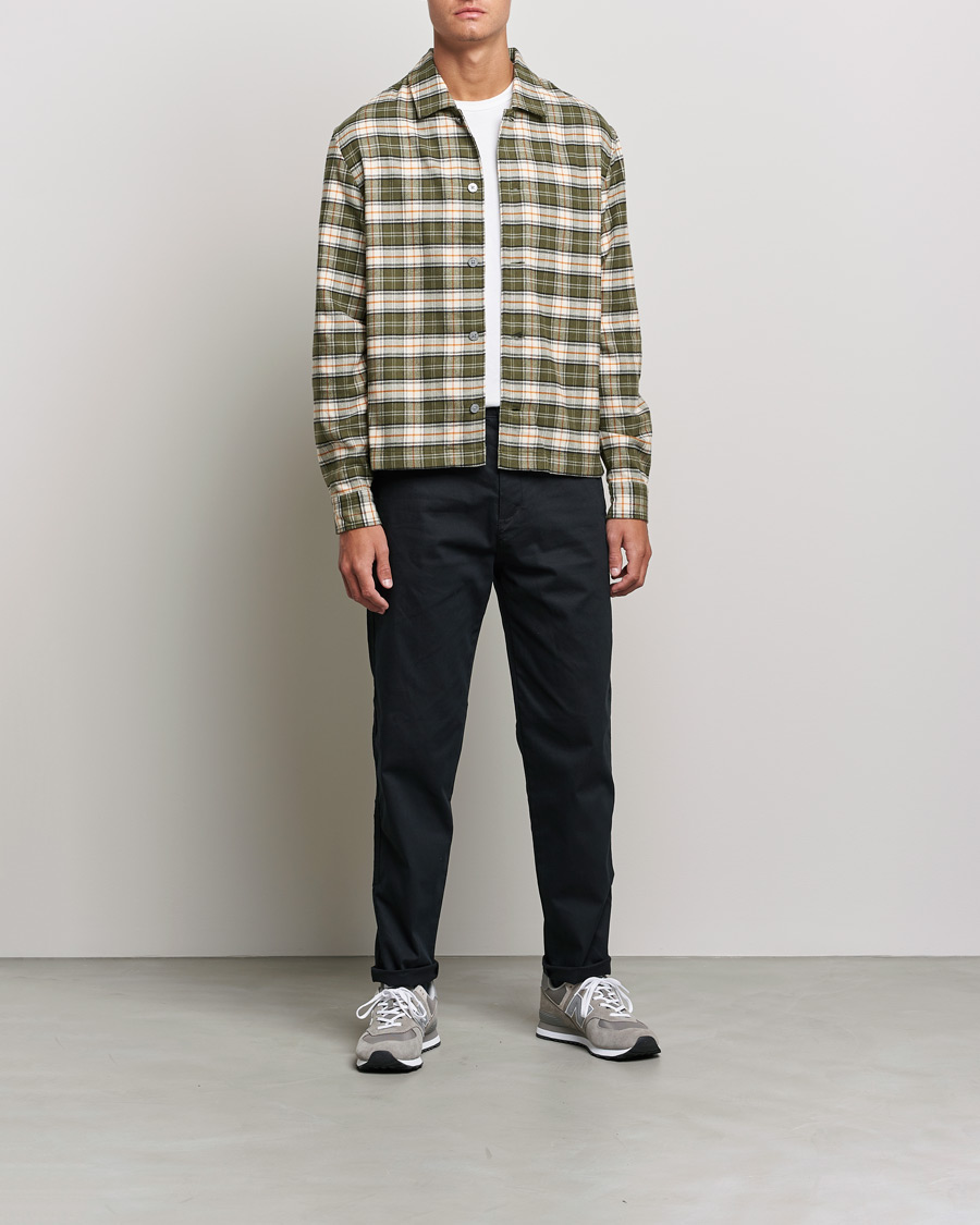 Hombres | Camisas | BOSS BLACK | Nolan Check Flannel Shirt Open Green