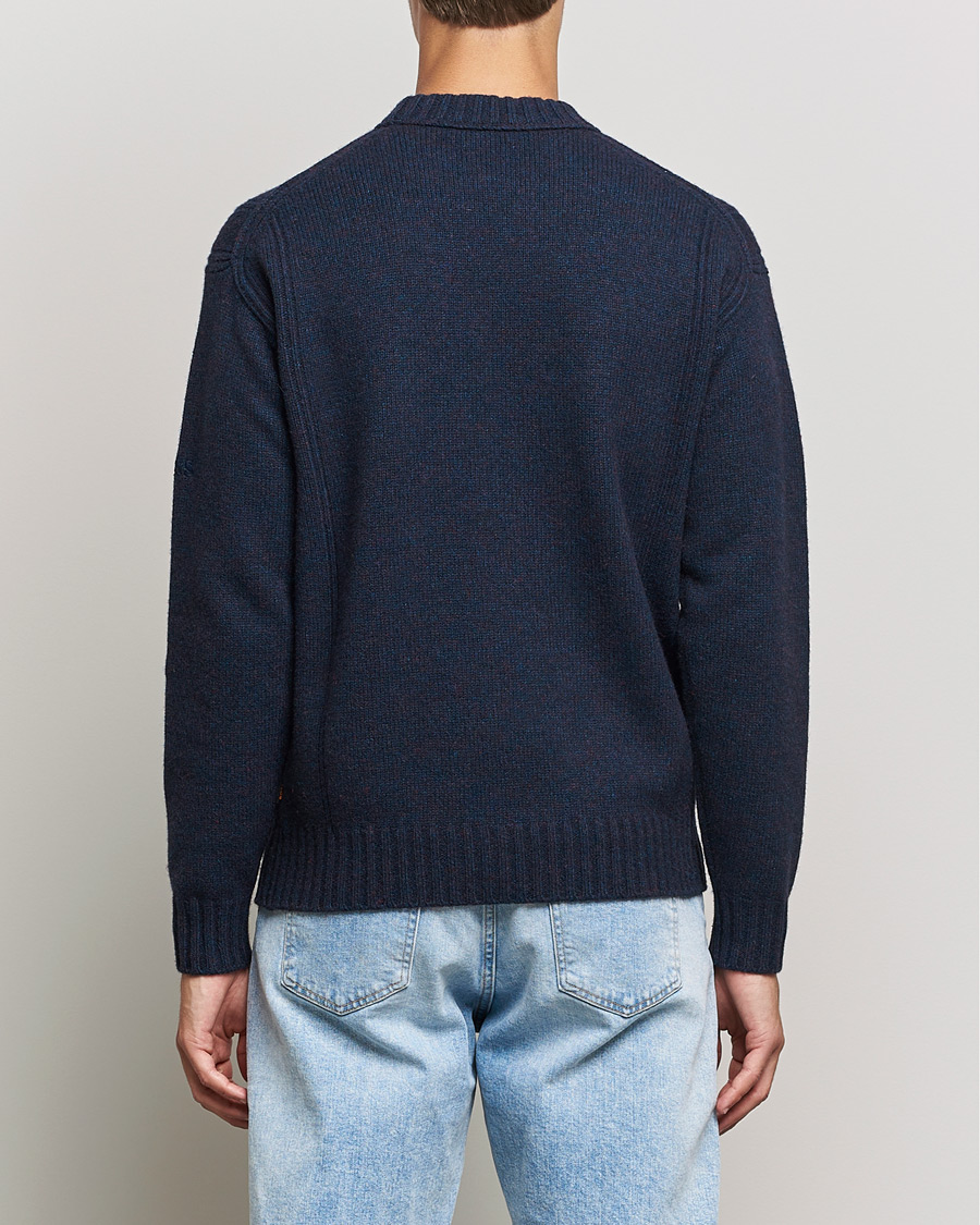 Hombres | Jerséis y prendas de punto | BOSS ORANGE | BOSS Casual Ashetland Knitted Sweater Dark Blue