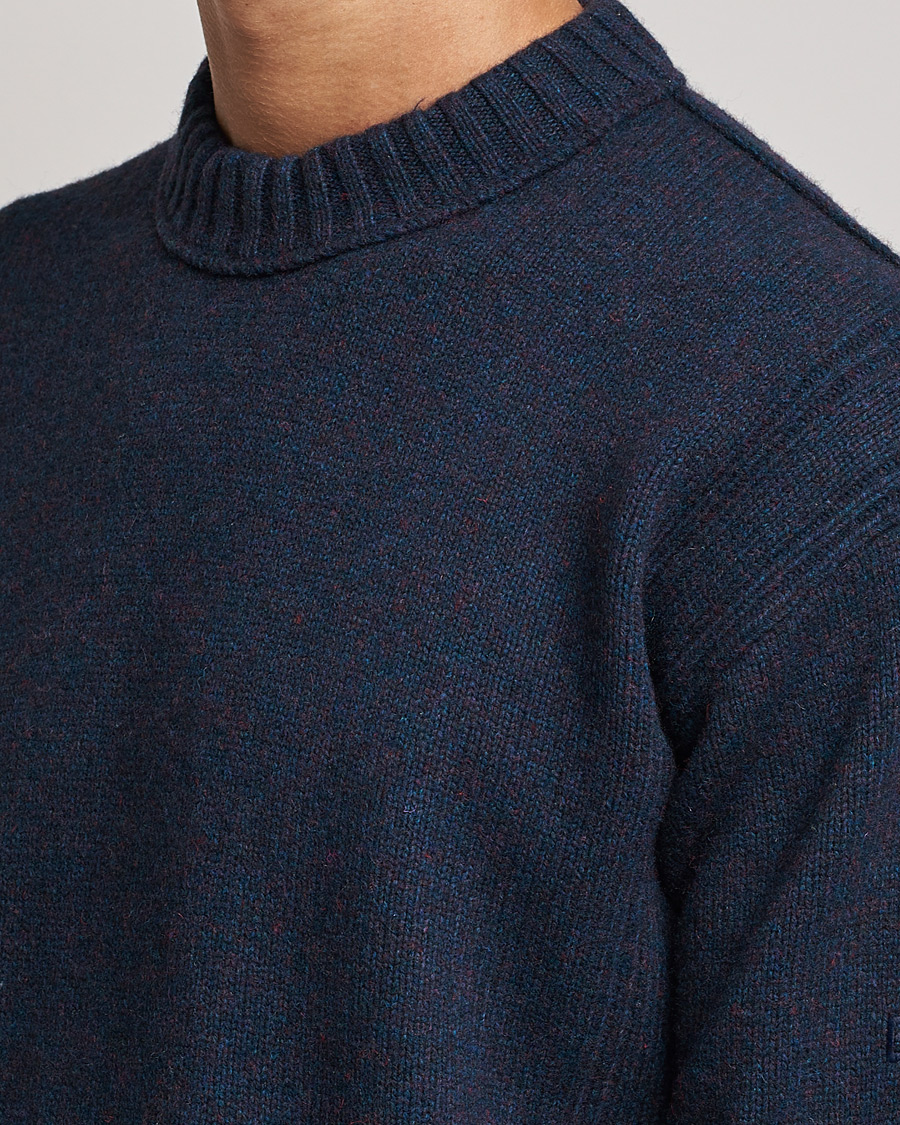 Hombres | Jerséis y prendas de punto | BOSS ORANGE | BOSS Casual Ashetland Knitted Sweater Dark Blue