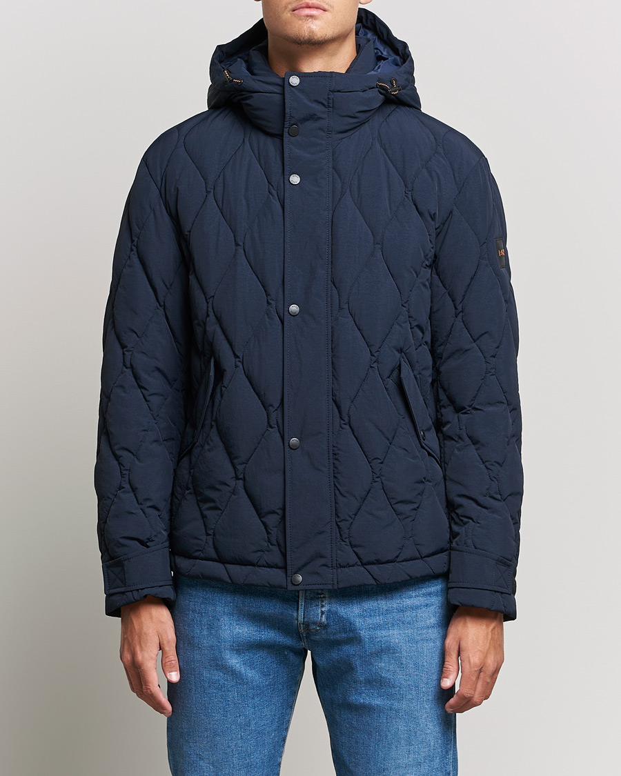 Hombres | Abrigos y chaquetas | BOSS ORANGE | Onlet Quilted Down Jacket Dark Blue