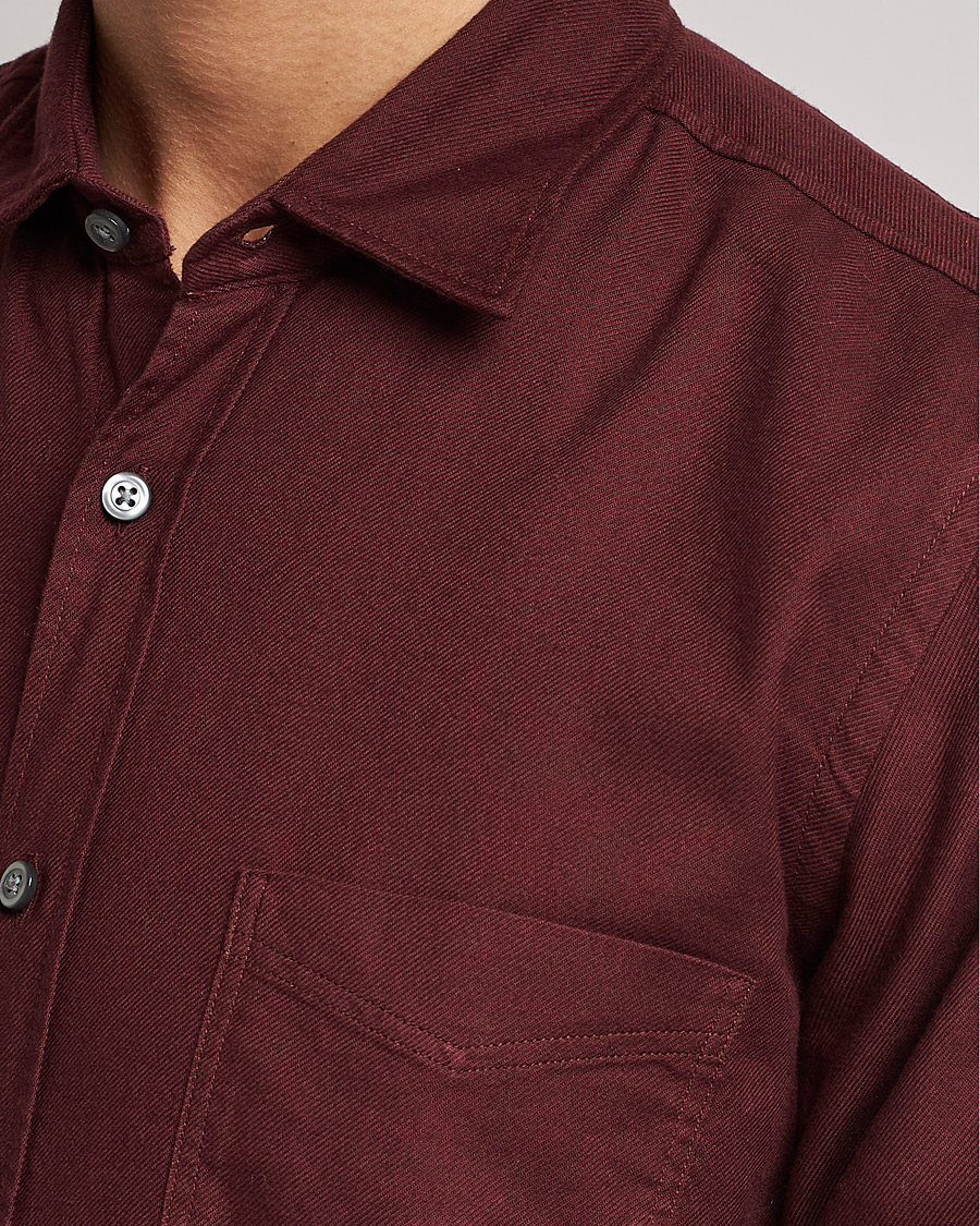 Hombres | Camisas | BOSS ORANGE | Relegant Flannel Shirt Dark Red